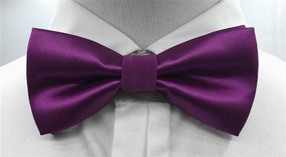 Men's Solid Colored Bow Tie Fashion Work Wedding Formal Classic Retro Bow