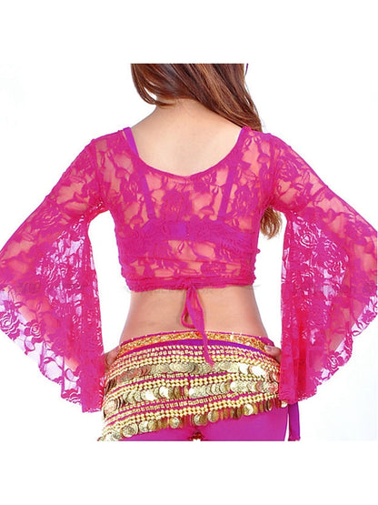 Belly Dance Long Sleeve Top Lace Women's Training Performance