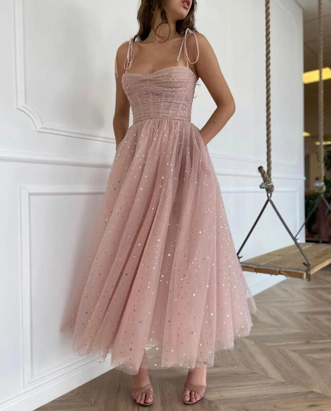 New Tulle Prom Dress A-line Long Prom Dresses Fashion Evening Dress gh1730