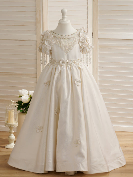 Ball-Gown/Princess Floor-length First Communion Flower Girl Dress