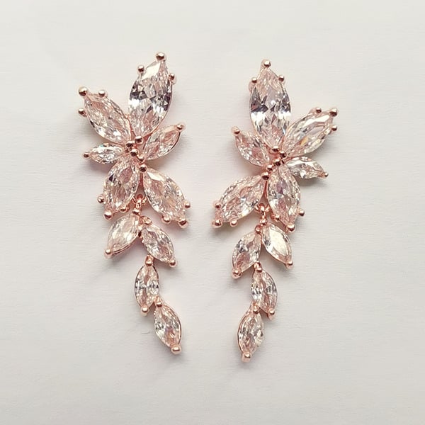 Elegant Marquise Zircon Drop Earrings