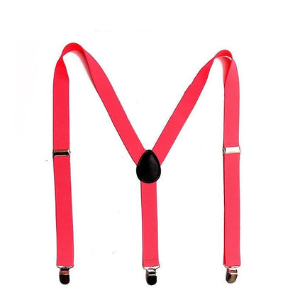 Men's Solid Color Suspender Polyester Nylon Metal Buck