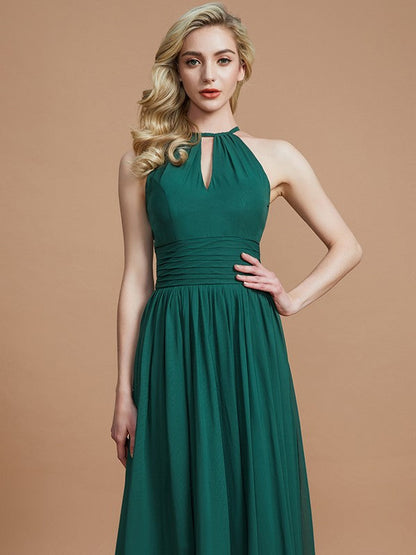 Amazing Chiffon Scoop Sleeveless Bridesmaid Dresses