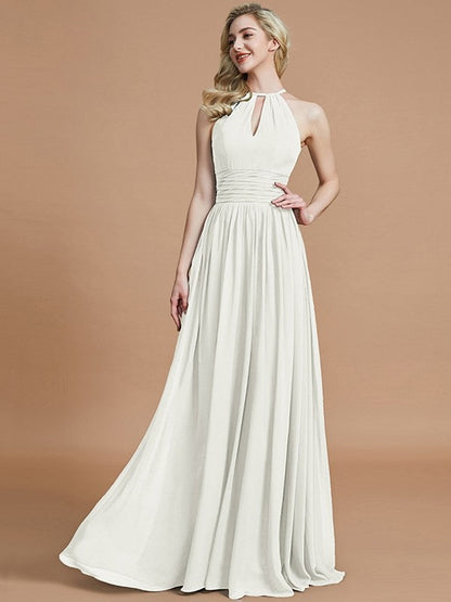 Amazing Chiffon Scoop Sleeveless Bridesmaid Dresses