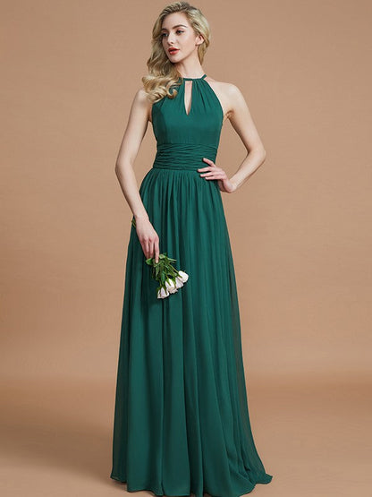 Amazing Chiffon Scoop Sleeveless Bridesmaid Dresses