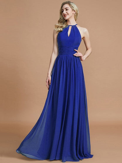 Amazing Chiffon Scoop Sleeveless Bridesmaid Dresses