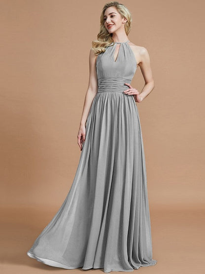 Amazing Chiffon Scoop Sleeveless Bridesmaid Dresses