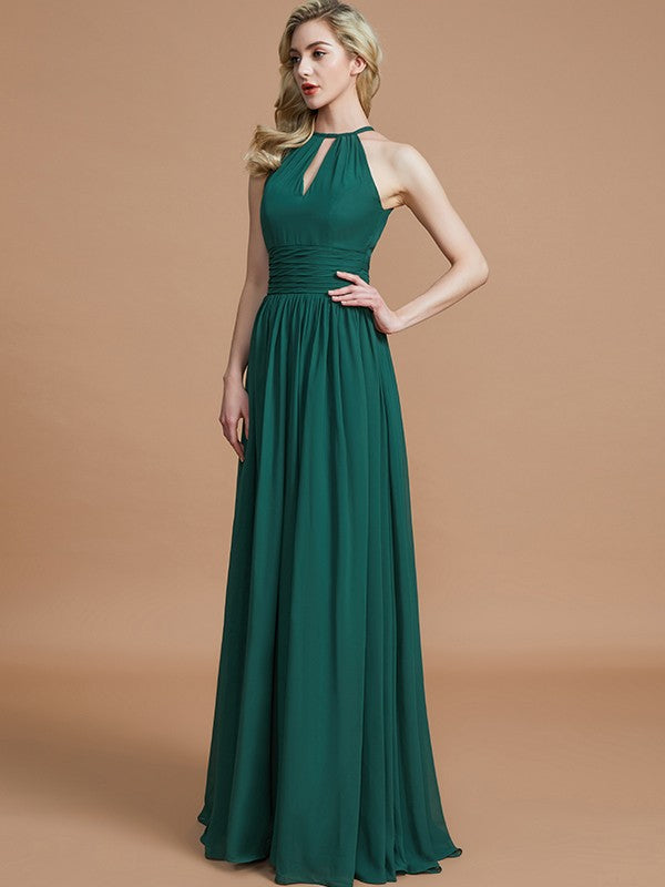 Amazing Chiffon Scoop Sleeveless Bridesmaid Dresses