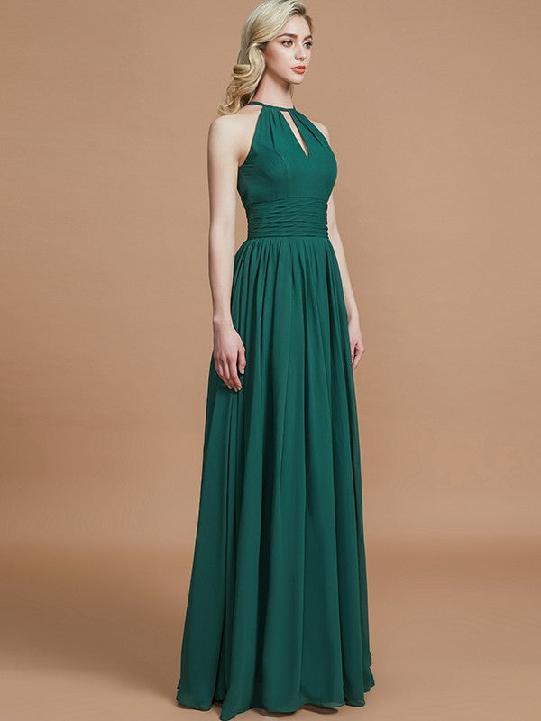 Amazing Chiffon Scoop Sleeveless Bridesmaid Dresses