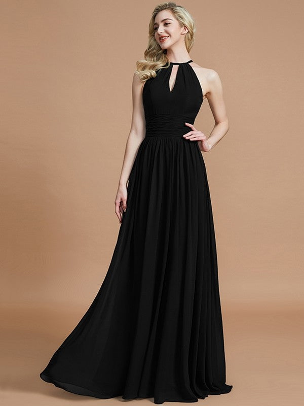 Amazing Chiffon Scoop Sleeveless Bridesmaid Dresses