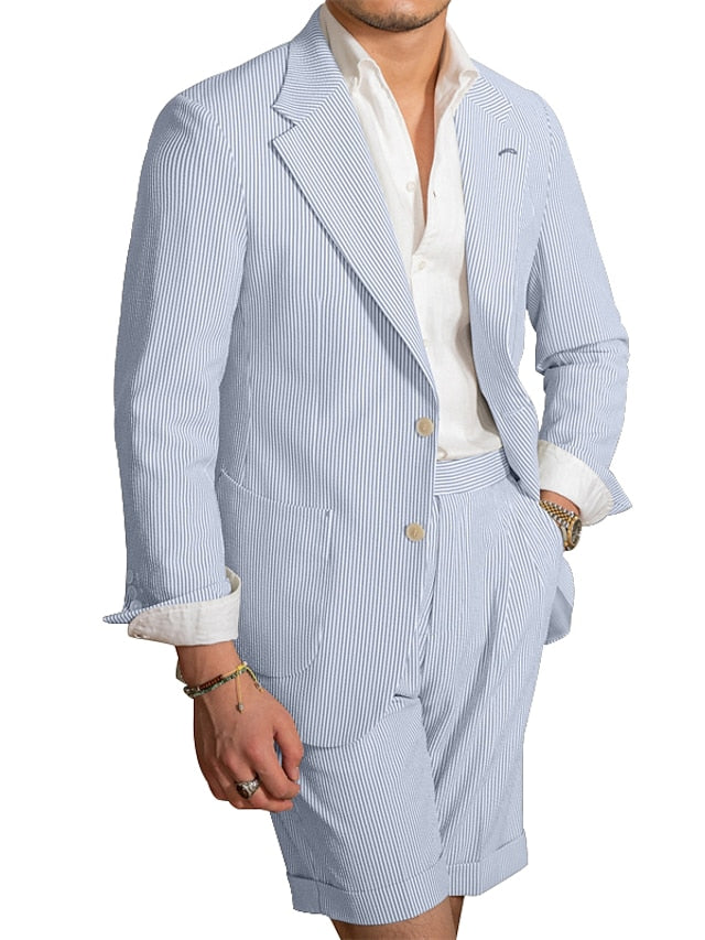 Men's Tailored Fit Single Breasted Two-buttons 2 Pieces Wedding Suits