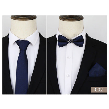 Men's Business Formal Evening Solid Color Tie 3 pieces