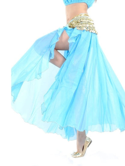 Belly Dance Skirt Split Front Women's Training Performance (WITHOUT Hip Scarf)