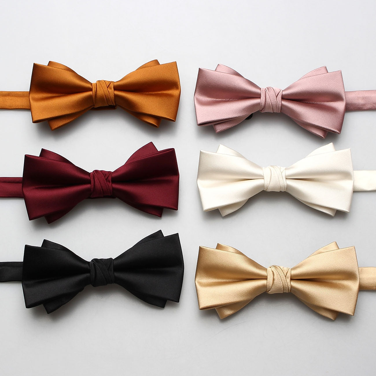 Men's Solid Colored Bow Tie Fashion Work Wedding Formal Classic Retro Bow