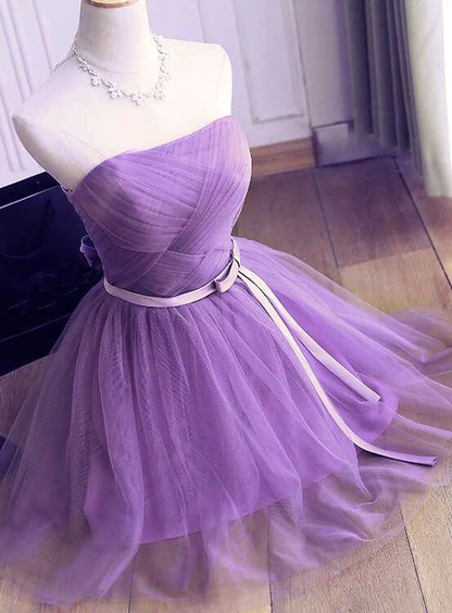 Lovely Tulle Short Party Dress, Handmade Formal Dresses  gh519