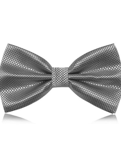 Men's Classic Bow Ties Formal Solid Tie - Plaid