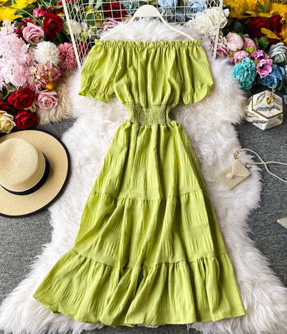 Fashion girl dress A line summer dress  1239