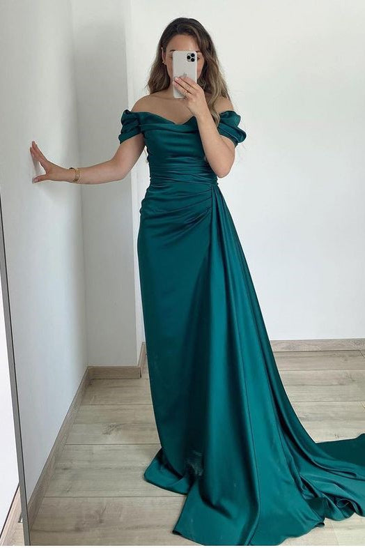 Strapless Off-The-Shoulder Mermaid Prom Dress With Ruffles Online PD0910