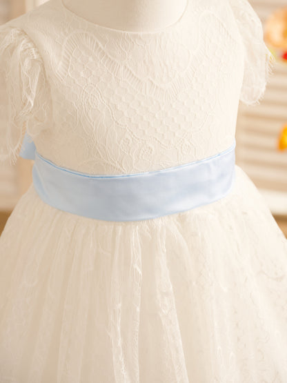 Lace Ivory First Communion Flower Girl Dress