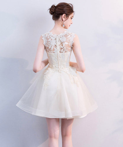 Cute lace short A line prom dress cocktail dress  8414