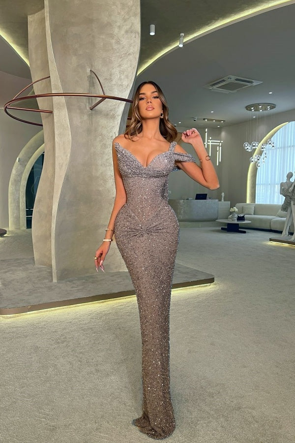 Silver One-Shoulder Sequins Mermaid Prom Dress ZT0267