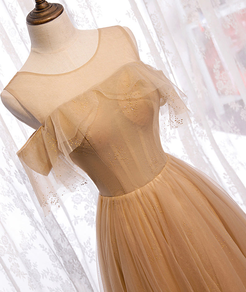 High quality A line tulle long prom dress bridesmaid dress  8370