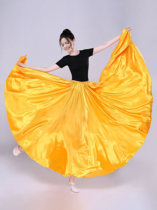 Belly Dance Latin Dance Ballroom Dance Skirts Pure Color Women's Performance