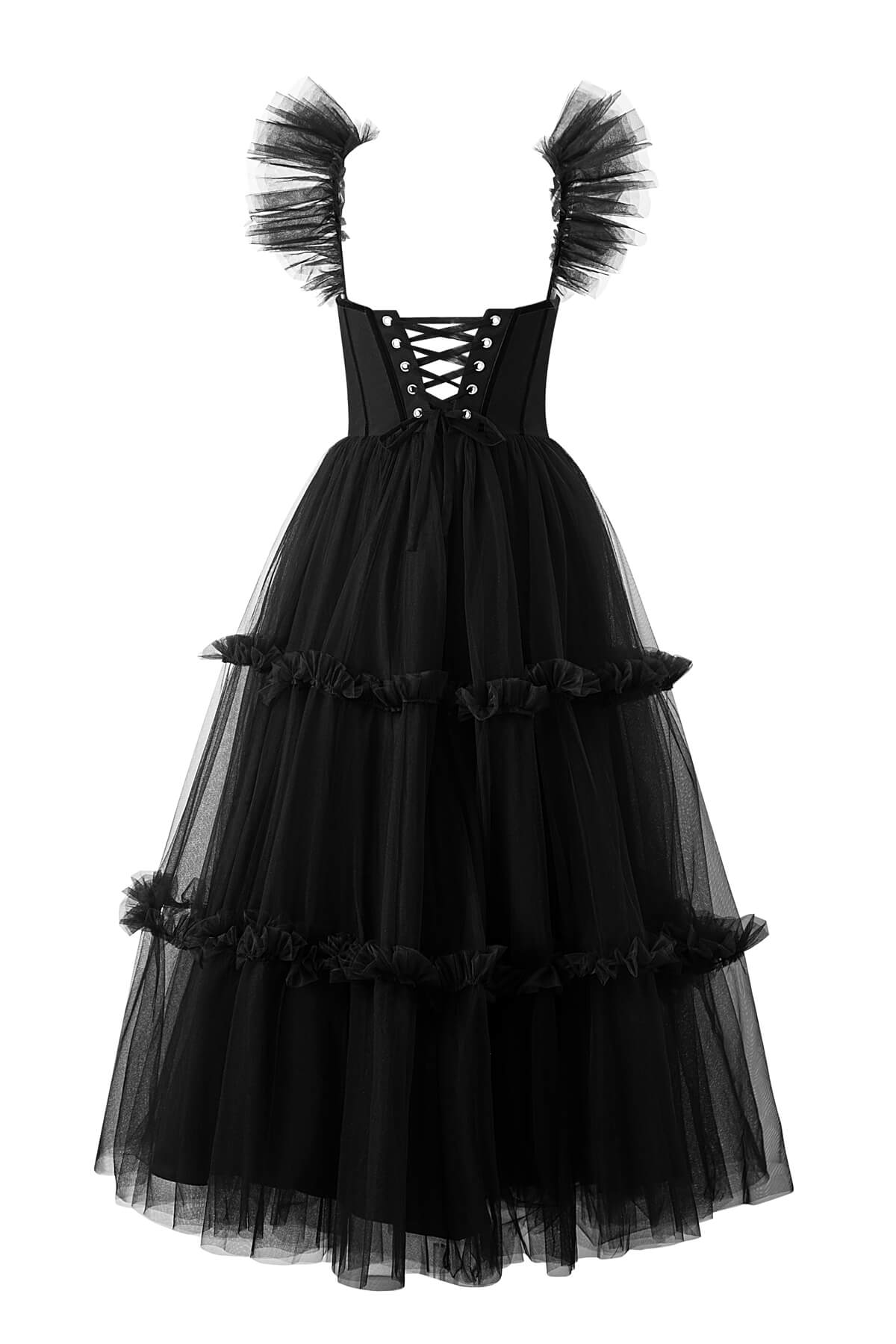 Katalina |A-Line Corset Ruffled Tulle Prom Dress