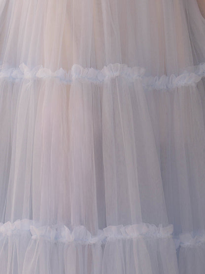 Katalina |A-Line Corset Ruffled Tulle Prom Dress