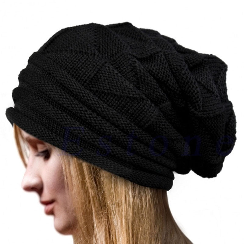 Women's Slouchy Portable Windproof Comfort Outdoor Street Dailywear Knit Pure Color Hat