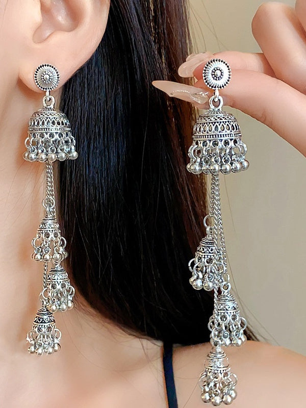 Retro Palace Style Long Earrings Temperament High-end Fashion Earrings