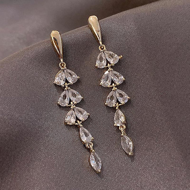 Classic Rhinestone Dangle Earrings