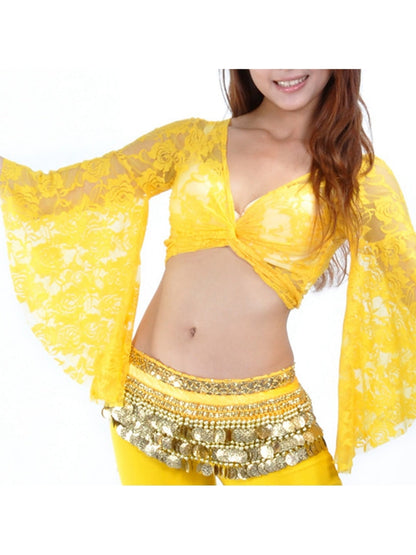 Belly Dance Long Sleeve Top Lace Women's Training Performance