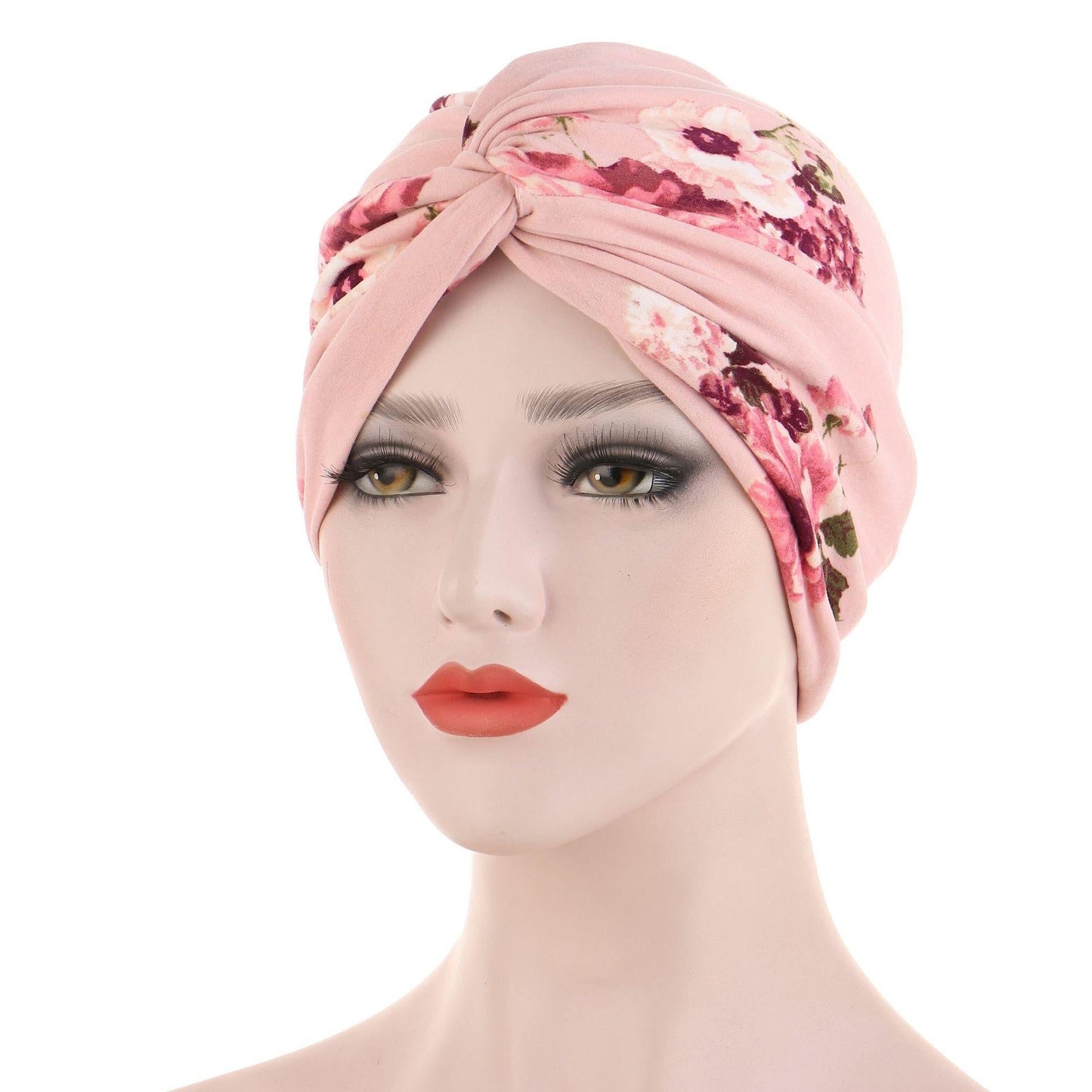 Women Muslim Daily Folding Cross Knotted Hair Elastic Bandanas Turban