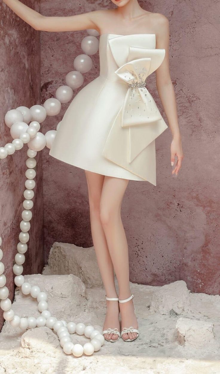 Simple Sheath Strapless Ivory Satin Homecoming Dress C402