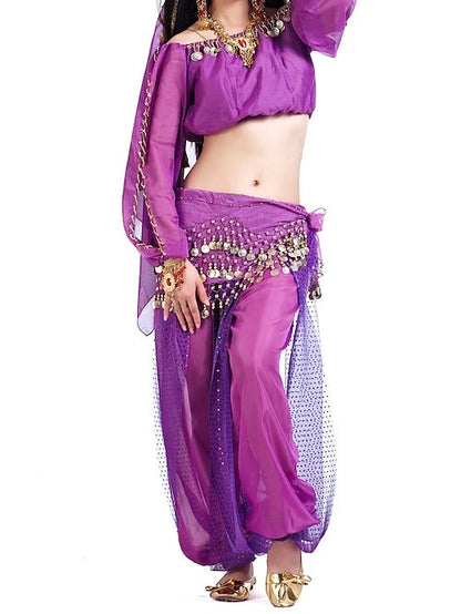 Belly Dance Top Sequin Women's Training Long Sleeve