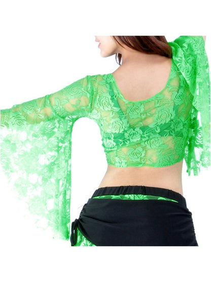 Belly Dance Long Sleeve Top Lace Women's Training Performance