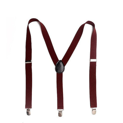 Men's Solid Color Suspender Polyester Nylon Metal Buck