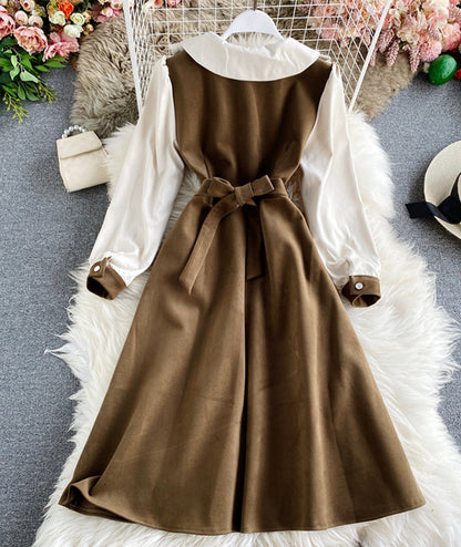 Cute long sleeve dress fashion girl dress  980