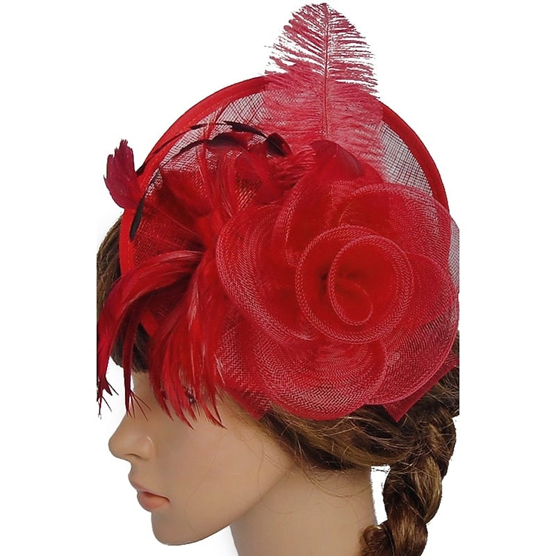 Special Occasion Tea Party Kentucky Derby Hat Fascinators  Feather Flower Headpiece