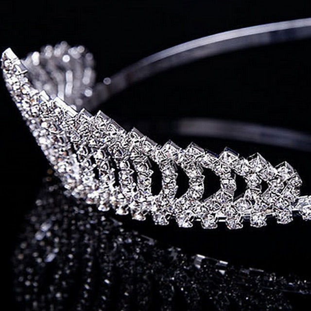 Tiaras For Casual Prom Party & Evening Birthday Homecoming Royalty Crystal / Rhinestone Silver