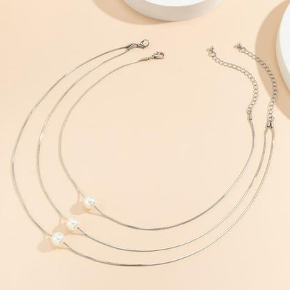 Classic Pearl Layer Necklace