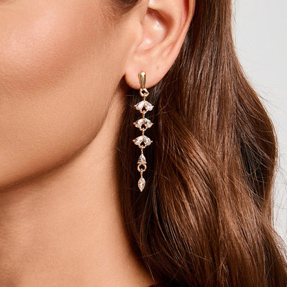 Classic Rhinestone Dangle Earrings