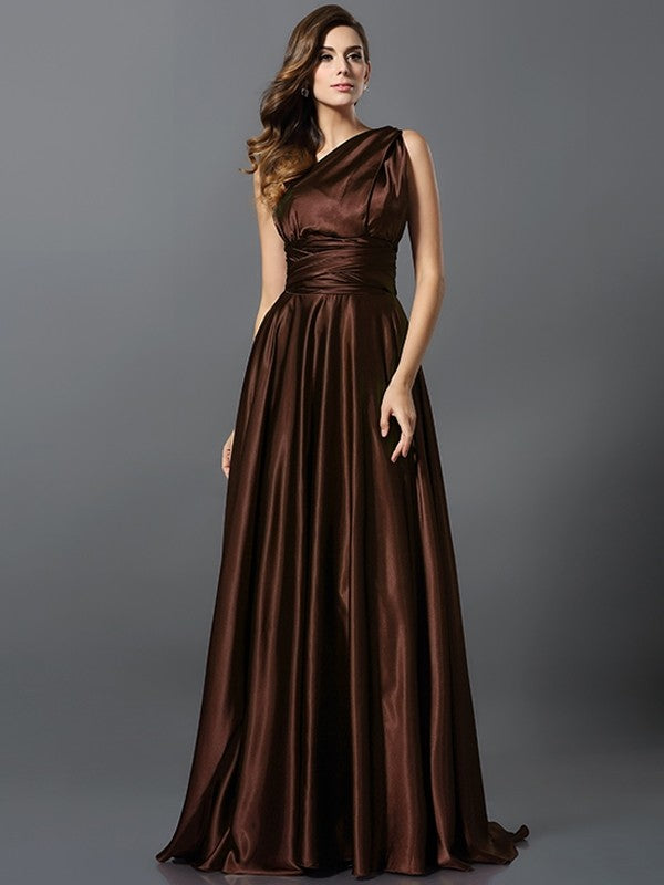 Charming Pleats Sleeveless Long Bridesmaid Dresses