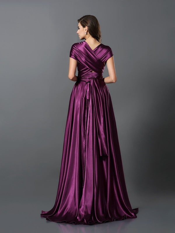 Charming Pleats Sleeveless Long Bridesmaid Dresses