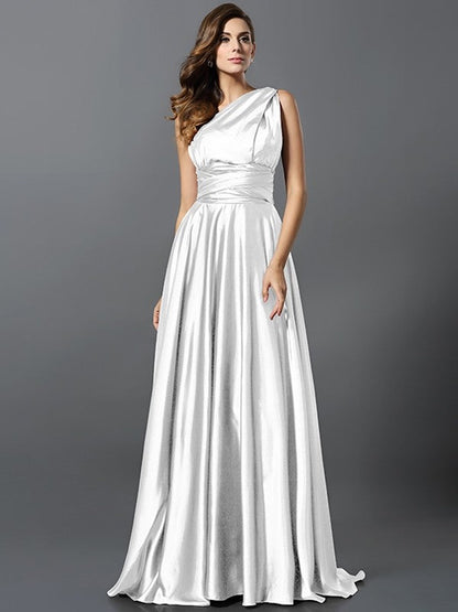 Charming Pleats Sleeveless Long Bridesmaid Dresses