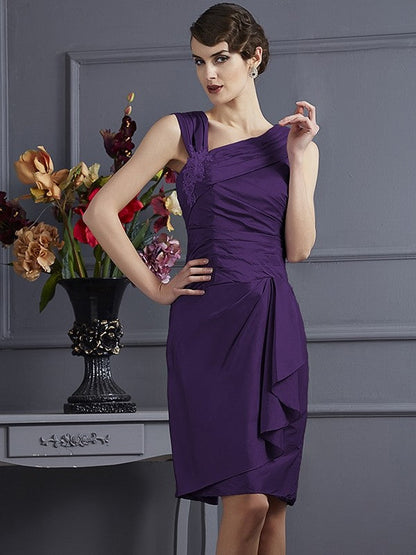 Charming Sleeveless Applique Short Taffeta Bridesmaid Dresses