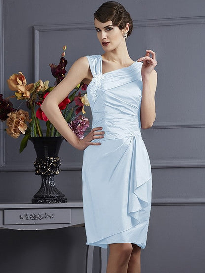 Charming Sleeveless Applique Short Taffeta Bridesmaid Dresses