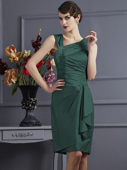 Charming Sleeveless Applique Short Taffeta Bridesmaid Dresses