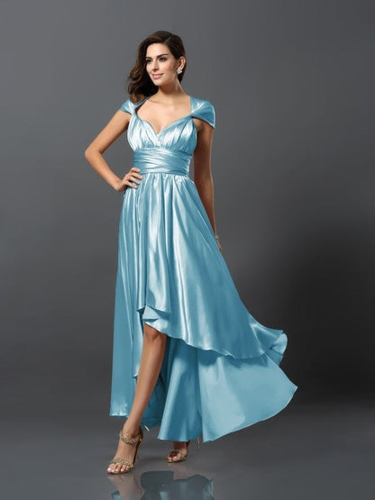 Charming Sleeveless High Low Bridesmaid Dresses